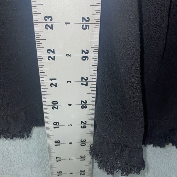 Umgee 1XL Boho Linen Blend Fringe Trim Blouse Top Everyday Minimalist Casual - Picture 7 of 10